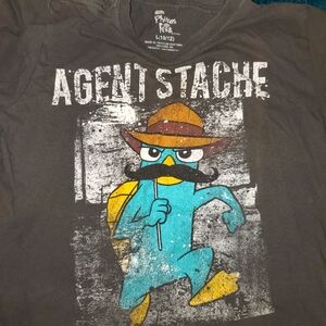 Disney Phineas and Ferb Agent P Stache t-shirt